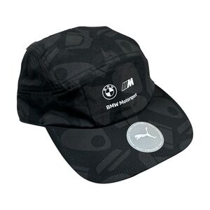 NWT Puma BMW Motorsports MMS Black Gray Statement Cap Strapback Hat